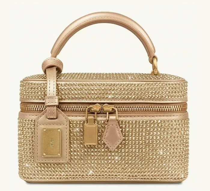 JW PEI box bag Сумка Женская, Square Cosmetic Bag, PU Embossed Black Zipper Small Portable Daily Use 2026 Summer Crossbody Bag