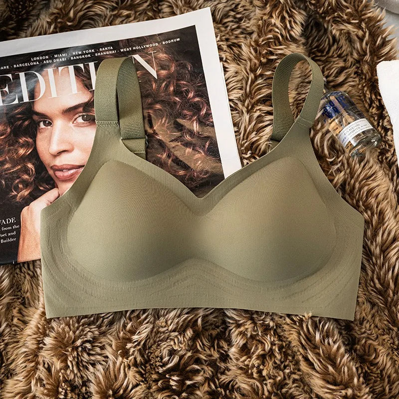Push-Up Seamless Bras For Women Plus Size Bra Non-wire Wide Adjustable Straps Underwear Sexy Lingerie Comfort Intimates M-3XL