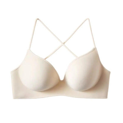 Comfortable 3/4Cup Thicken Bra Slim Waist Shockproof Busty Bra Lingerie Intimates Brassiere for Women Flat Chest