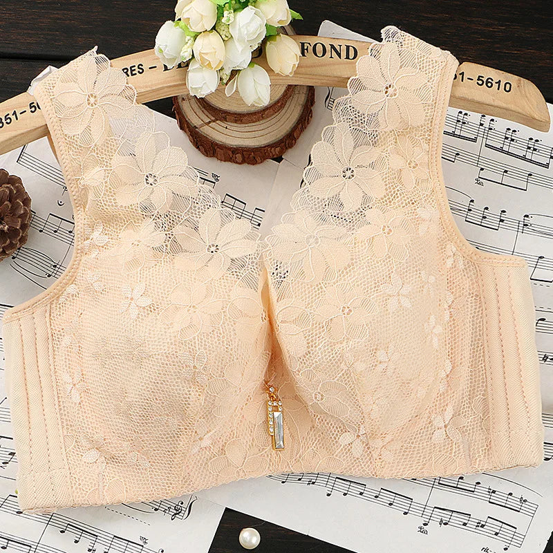 Plus Size Minimizer Bra Lace Full Cup Ultra Thin Seamless Vest Style Bralette for Large Chest Support  Comfort
