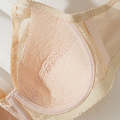 Women Floral Lace Plus Size Bra Full Cup Non‑padded Underwire Bra Comfortable Large Bust Support Ladies Everyday Brassiere