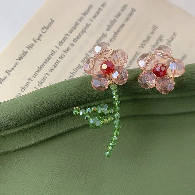 2026 New Women Earrings Alloy Gold Plated Orange Flower Drop Earrings Fashion Cute Sweet Jewelry For Daily Casual Party