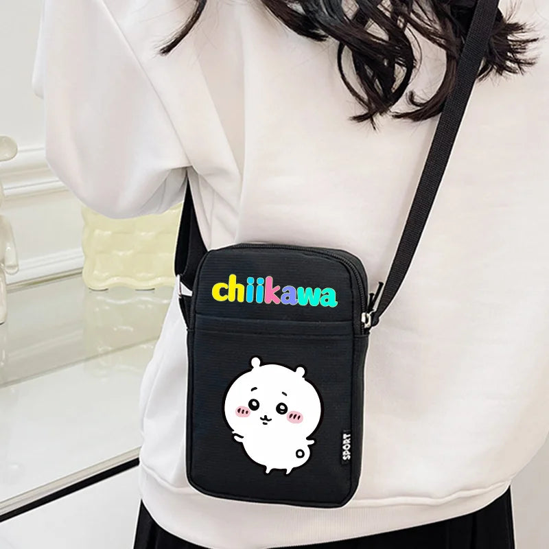 Nanka Chiisakute Kawaii Yatsu Zipper Handbag Wallet Purse Chiikawa Storage Candy Bag Hachiware Usagi Shoulder Bag Birthday Gift