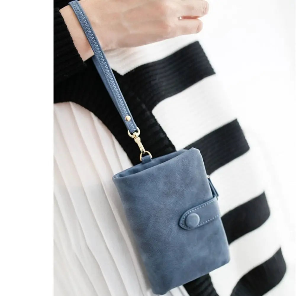 Ladies Pocket Purses Multi-slot Purse Tri-fold Wallet Soft Leather Short Wallet