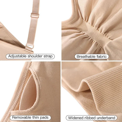 Plus Size Seamless Sports Bra Wireless Push Up Padded Beauty Back Breathable Yoga Gym Workout Brassiere S-XXXL