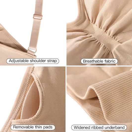 Plus Size Seamless Sports Bra Wireless Push Up Padded Beauty Back Breathable Yoga Gym Workout Brassiere S-XXXL