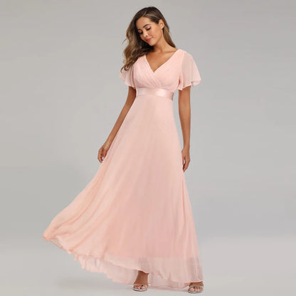 ICCLEK Plus Size Women Clothing Party Evening Dresses Elegant And Pretty Women'S Dresses Chiffon Soft Vestidos De Noche Tallas G