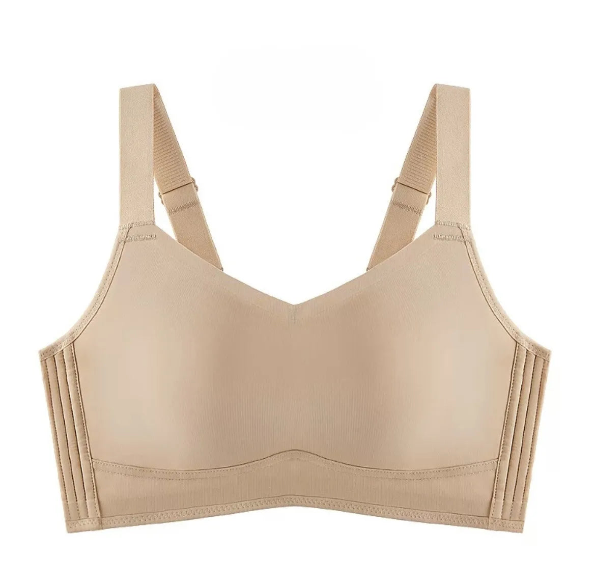Brelira Bras For Women Full Coverage Minimizer Bra Anti-Sagging Side Smoothing Wireless Seamless Support Wide Band