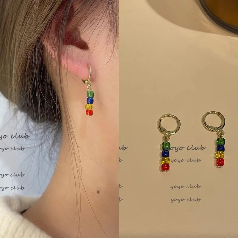 2026 New Women Earrings Alloy Gold Plated Orange Flower Drop Earrings Fashion Cute Sweet Jewelry For Daily Casual Party