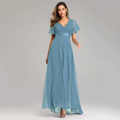 ICCLEK Plus Size Women Clothing Party Evening Dresses Elegant And Pretty Women'S Dresses Chiffon Soft Vestidos De Noche Tallas G