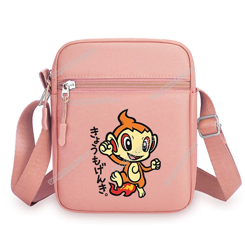 Anime Pokemons Leafeon Shoulder Bag Venusaur Raichu Cubone Waist Packs Dragonite Glaceon Crossbody Phone Pouch Boy Girl Satchel