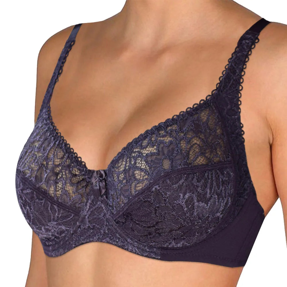 Plus Size Bras For Women Lace Bra Femme Transparent Large Brassiere Tops Underwear Sexy Lingerie C D DD E F Cup
