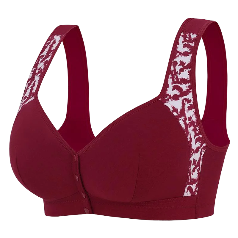 plus Size Front Closure Wireless Comfort Bra - Seamless Full Coverage Easy on off Supportive E Cup Women's Bra 1XL-7XL