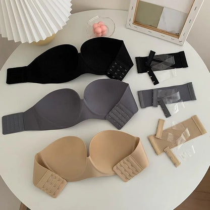 Women's Sexy Strapless Bra Push Up Padded Bras Female Underwear Seamless Invisible Bralette Without Straps Ladies Lingerie Bras