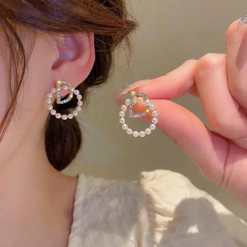 2026 New Women Earrings Alloy Gold Plated Orange Flower Drop Earrings Fashion Cute Sweet Jewelry For Daily Casual Party
