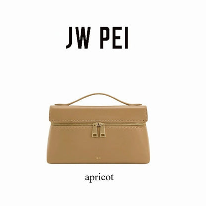 JW PEI Lunch Box Bag New Box Bag Niche Design Single Shoulder Crossbody Bag Handbag Tote Bag Genuine Leather Women's Bag