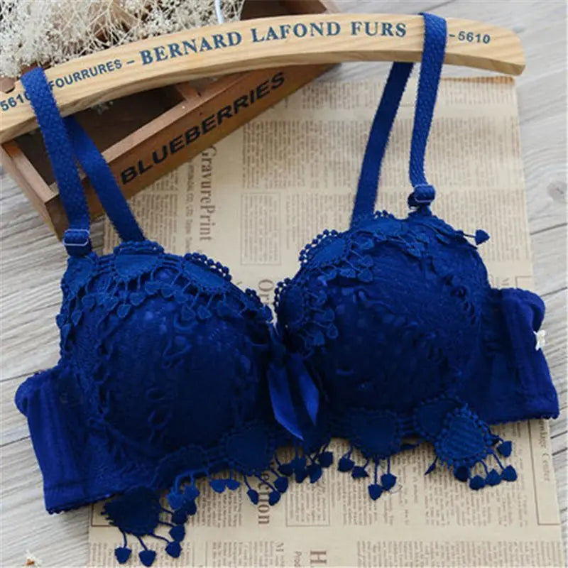 Women Sexy Bra Soft Lace Adjustable Straps Push Up Brassiere Underwire Lingerie Padded Top Ropa De Mujer Brasieres Para Mujer