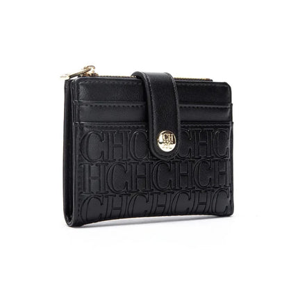 CH Luxury Brand Retro Design Business Card Bag Fashion Button Classic Folding Wallet Compact and Lightweight Women's Square Bag