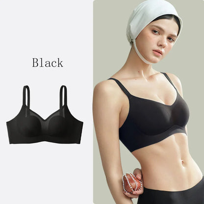 SUJIIN Plus Size Bras for Women Push Up Seamless Wireless Supportive Bra Woman Autumn Minimizer Thin Solid Bra Big Breasts
