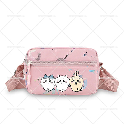 Cute Chiikawas Women Shoulder Waist Bag Kawaii Hachiware Usagi Fanny Pack Female Crossbody Bum Bag Canvas Chest Pack Phone Pouch