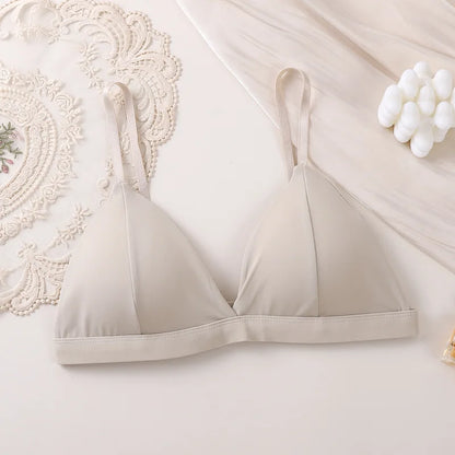 Women'S Bra Push-Up Bralette Solid Color Bras Seamless Wire-Free Brassiere Sexy Lingerie Simple Underwear For Female Girls
