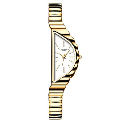 GEDI Exquisite Minimalist Light Luxury Gold Watches For Women Niche Irregular Design Artistic Quartz Woman Watch Gifts