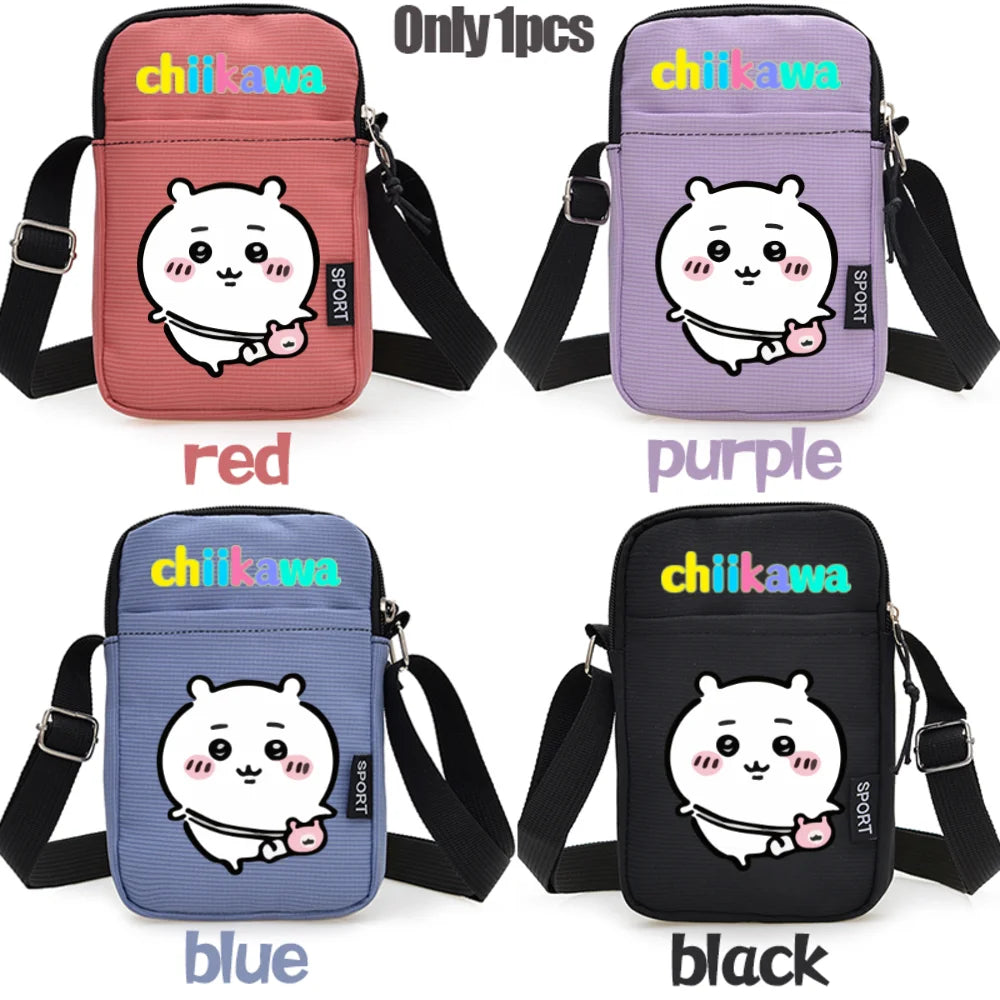 Nanka Chiisakute Kawaii Yatsu Zipper Handbag Wallet Purse Chiikawa Storage Candy Bag Hachiware Usagi Shoulder Bag Birthday Gift