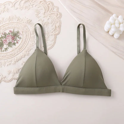 Women'S Bra Push-Up Bralette Solid Color Bras Seamless Wire-Free Brassiere Sexy Lingerie Simple Underwear For Female Girls