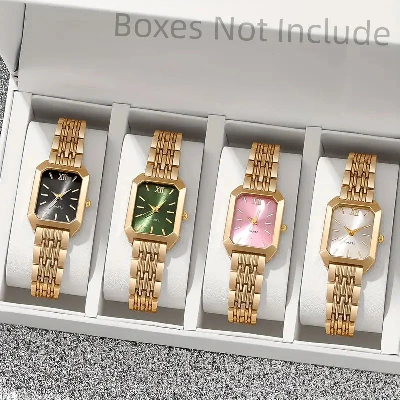 New Gold Watches for Women Ladies Wristwatch Gold Quartz Minimalist Watch Gift