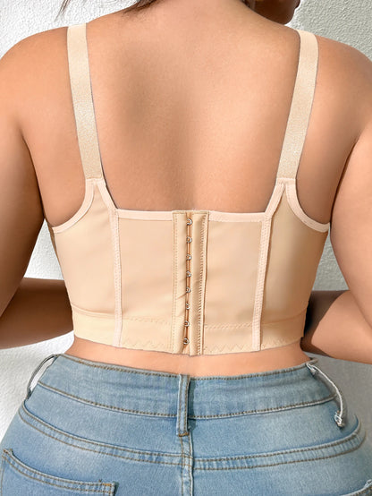 Women Breast Lift Push Up Bra Wide Adjustable Straps Shaping Anti-Sagging Side Gather Support Large Full Cup Comfortable Bra