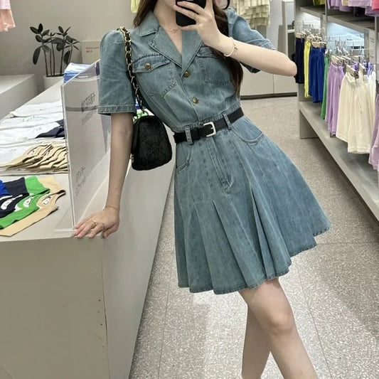 Woman Dress Short Tight Dresses for Women Mini Night Club Corset Bodycon Denim Fashion Summer 2025 Xxl Women's Clothing Curvy G