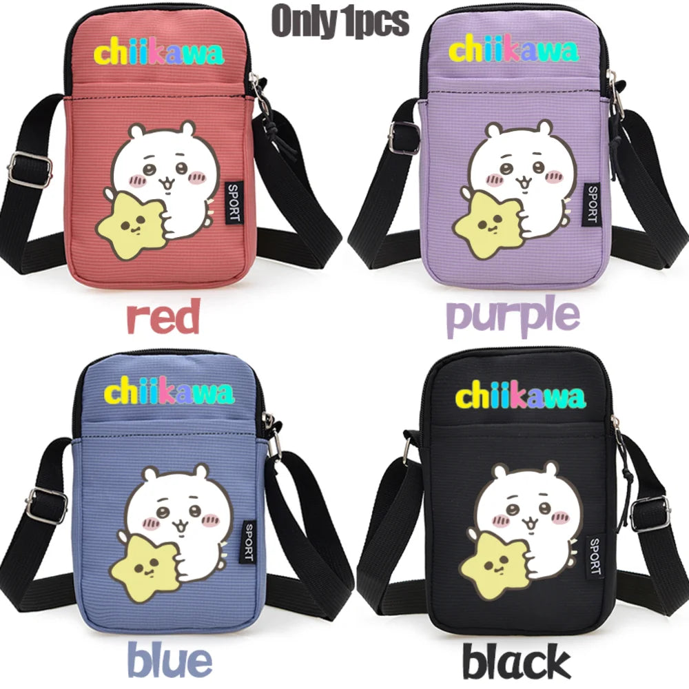 Nanka Chiisakute Kawaii Yatsu Zipper Handbag Wallet Purse Chiikawa Storage Candy Bag Hachiware Usagi Shoulder Bag Birthday Gift
