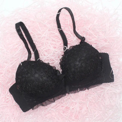 New Bra Woman Underwear Push Up Bra Lingerie Unlined Lace Bra Women Sexy Female Back Closure Lolita Brassiere 3/4 Cup Bra