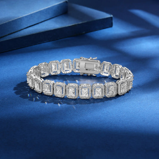 SY Luxury Jewelry 925 Sterling Silver Bracelet 18K Gold Plated Bangle CZ Zircon Tennis Chain Bracelets For Women Fine Jewelry