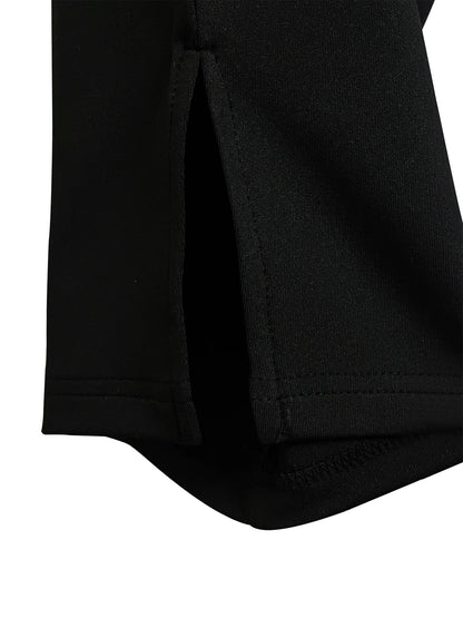 Curvy Plus Size Women's Skinny Capri with Side Split Mid PantsSolid Color Elastic Leggings Fashion Casual Summer Knit Trousers