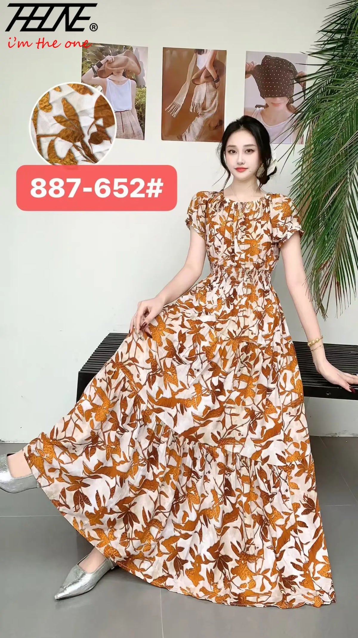 Women's Plus Size Bohemian Style Long Summer Dress for Women Floral Cotton Beach Round Neck Indian Clothing Vestido Robe Female