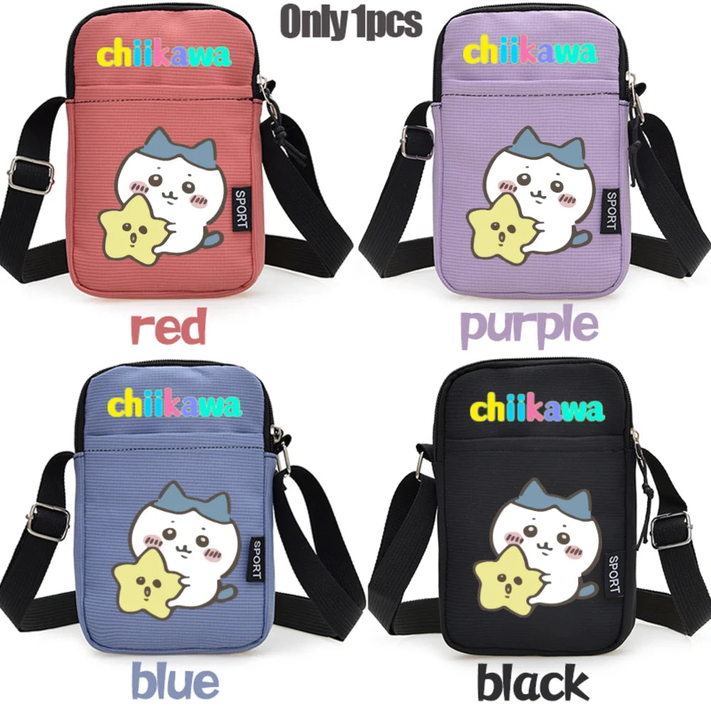 Nanka Chiisakute Kawaii Yatsu Zipper Handbag Wallet Purse Chiikawa Storage Candy Bag Hachiware Usagi Shoulder Bag Birthday Gift