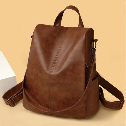 Ladies Bookbag Rucksack Women Large Capacity Backpack Purses High Quality PU Leather Female Vintage School Bags Travel Bagpack