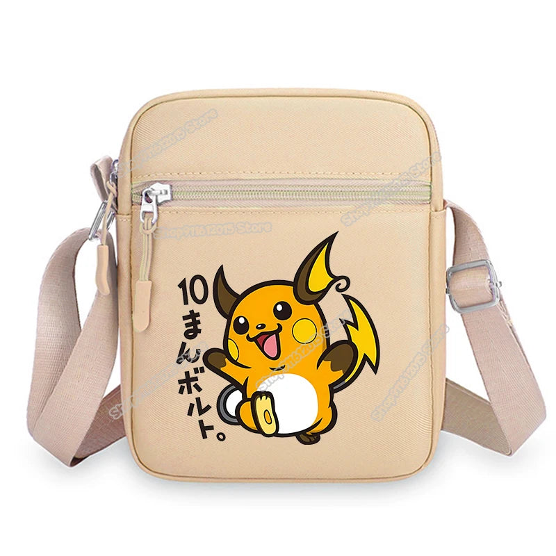 Anime Pokemons Leafeon Shoulder Bag Venusaur Raichu Cubone Waist Packs Dragonite Glaceon Crossbody Phone Pouch Boy Girl Satchel