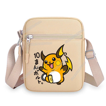 Anime Pokemons Leafeon Shoulder Bag Venusaur Raichu Cubone Waist Packs Dragonite Glaceon Crossbody Phone Pouch Boy Girl Satchel