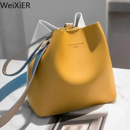 Fashionable Purses Bucket Bag Women PU Leather Shoulder Bags Brand Designer Ladies Crossbody Messenger Bags Totes Designer Bag