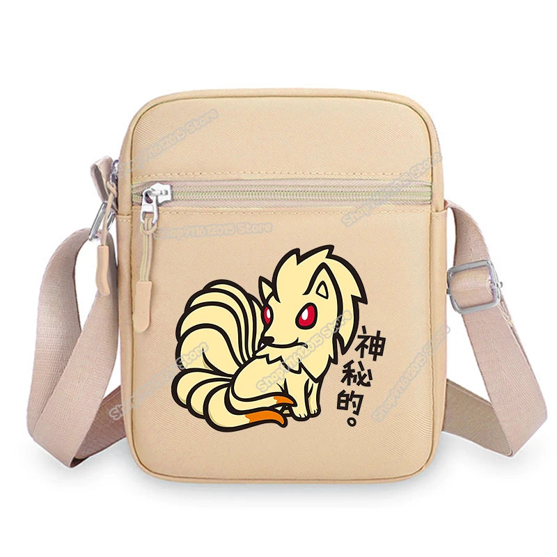 Anime Pokemons Leafeon Shoulder Bag Venusaur Raichu Cubone Waist Packs Dragonite Glaceon Crossbody Phone Pouch Boy Girl Satchel