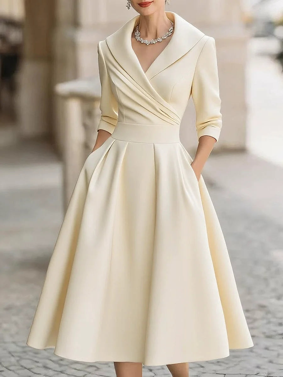 Women's Fashion Dress New Style V-neck Waist-hugging Makes You Look Slim And Elegant Long Sleeves Maxi Prom Dresses For Women