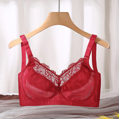 Women's Bra Large Sizes Push Up Bra Sexy Lace Thin Transparent Bras for Women Full Cup D E F G H Plus Size Bra Female Underwear