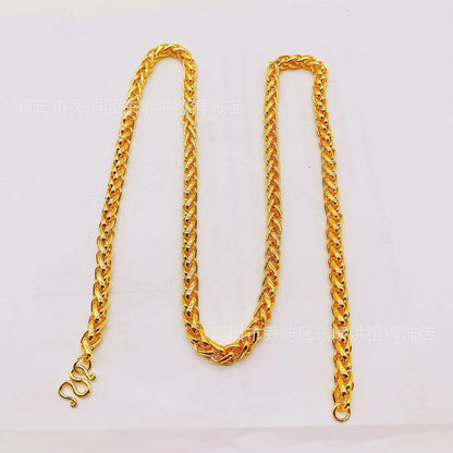24K Gold AU999 Unisex Necklaces. Shining pure gold, classic and versatile, showing extraordinary taste!