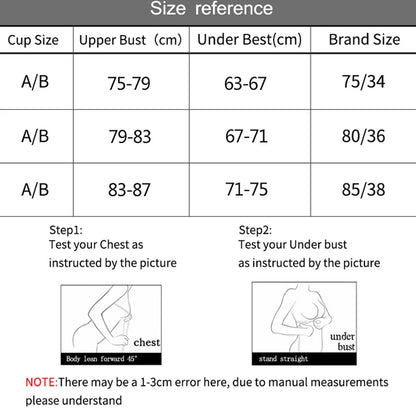 Women's Sexy Cotton Gathered Bra Deep V Underwire Ladied  Brassiere Push Up Lingerie Solid Bras Backless Intimate Underwear