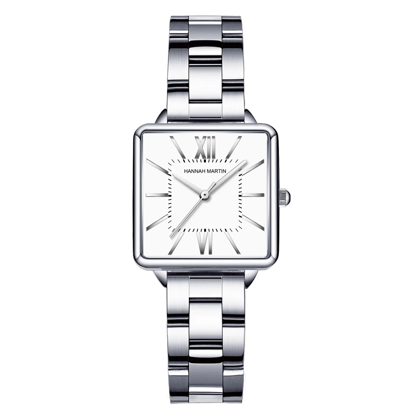 Japan Quartz Movement Green Dial Roman Square Watches Case Stanless Steel Fashion Wristwatch Ladies Rose Gold Watches For Women