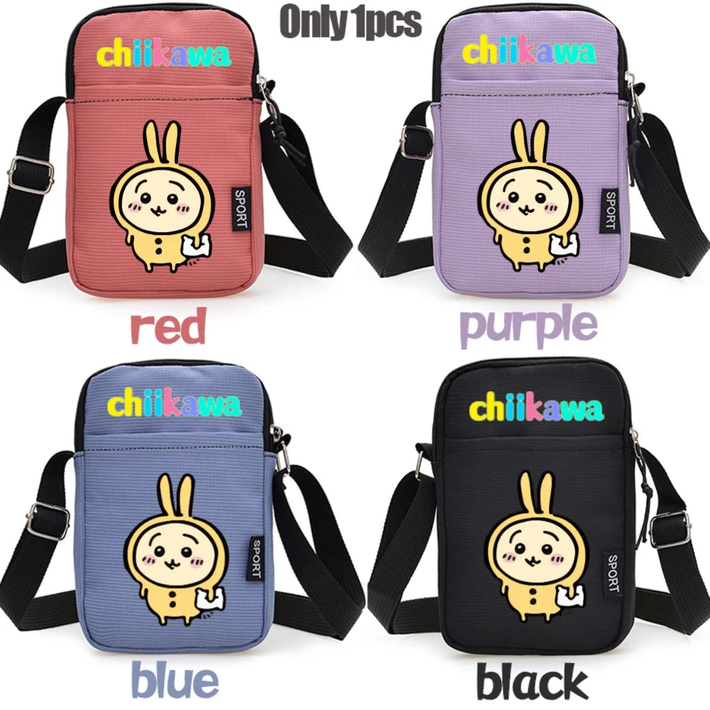 Nanka Chiisakute Kawaii Yatsu Zipper Handbag Wallet Purse Chiikawa Storage Candy Bag Hachiware Usagi Shoulder Bag Birthday Gift