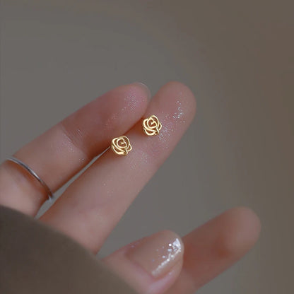 Cute Star Beads Tassel Stud Earrings Women Gold Plated Small Fresh Jewelry Zircon Earrings