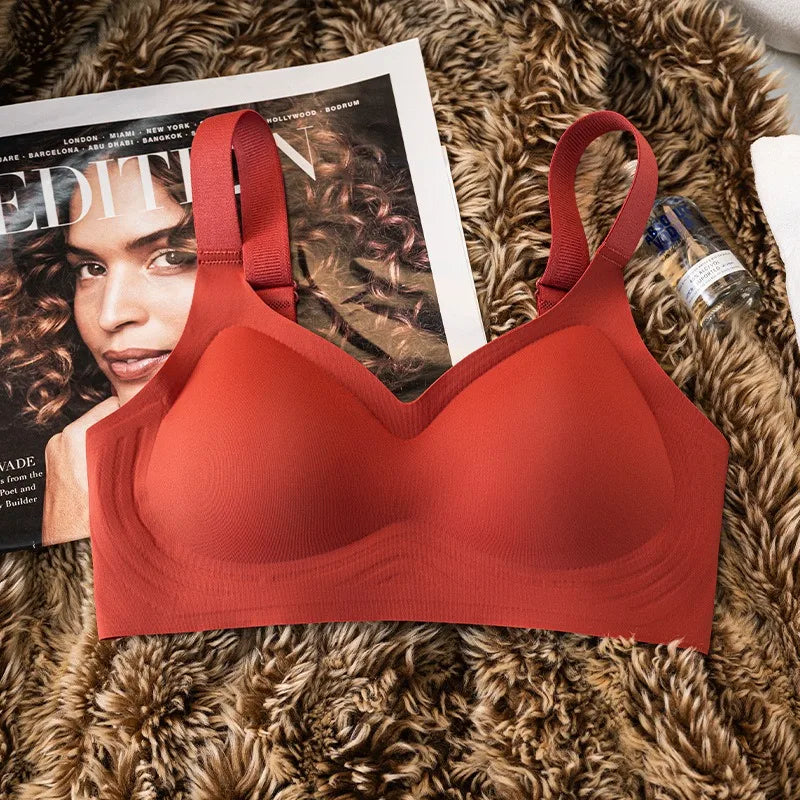 Push-Up Seamless Bras For Women Plus Size Bra Non-wire Wide Adjustable Straps Underwear Sexy Lingerie Comfort Intimates M-3XL
